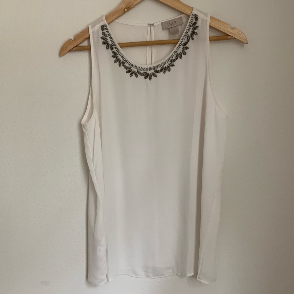 NWOT Embroidered Loft Tank